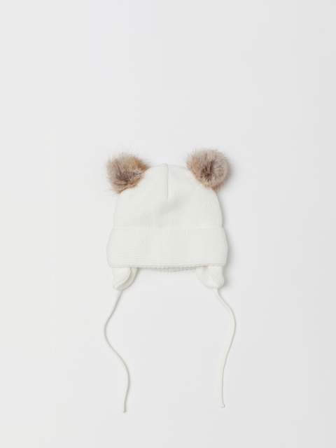

H&M Kids White Solid Fleece-lined Hat