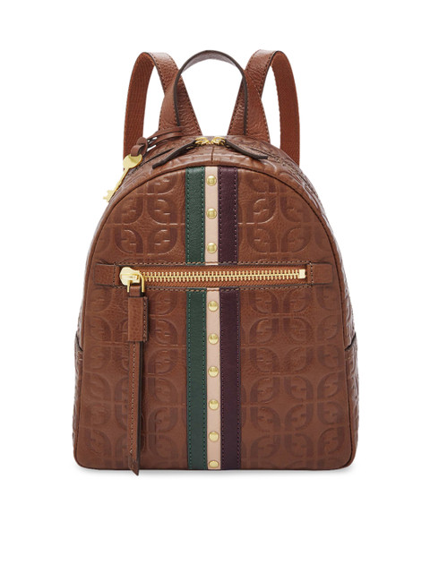 

Fossil Women Brown Textured Backpack