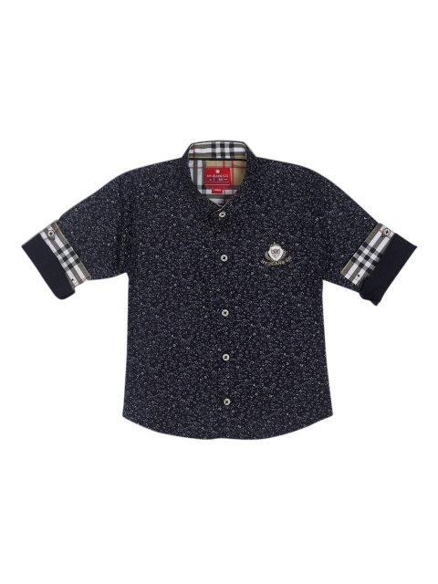 

Noddy Boys Black Regular Fit Printed Casual Shirt