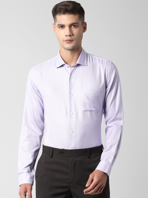 

Peter England Men Lavender Self Design Regular Fit Formal Shirt