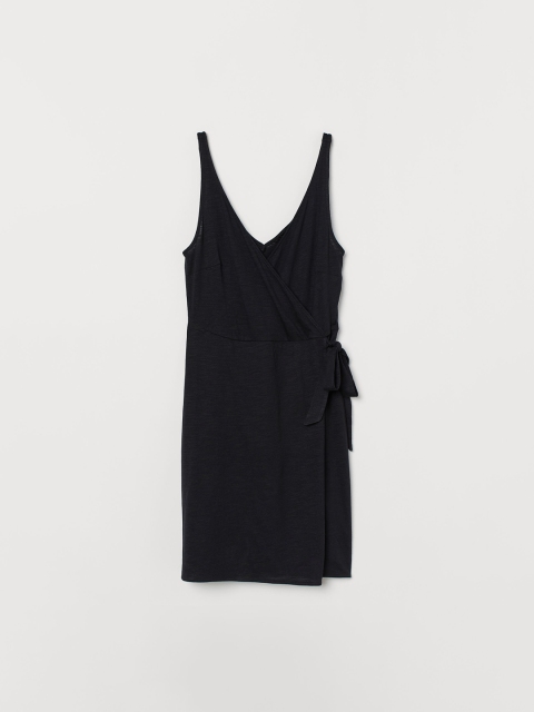 

H&M Women Black Solid V-Neck Dress
