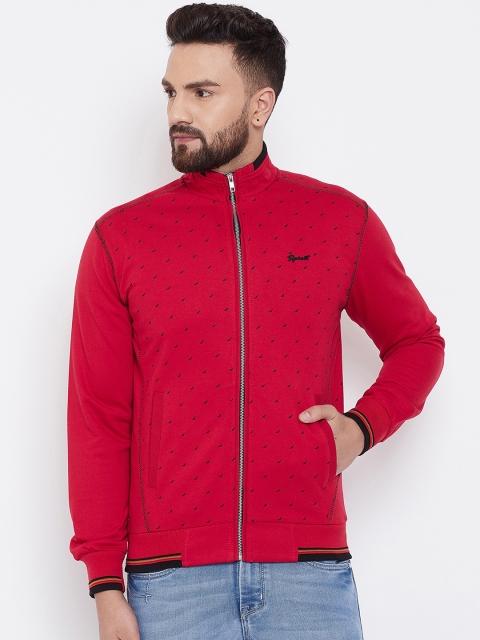 

Spirit Men Red & Black Printed Sweatshirt