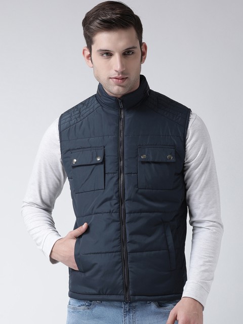 

Club York Men Navy Blue Solid Lightweight Padded Jacket
