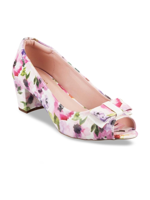 

Metro Women Pink & Purple Printed Peep Toes