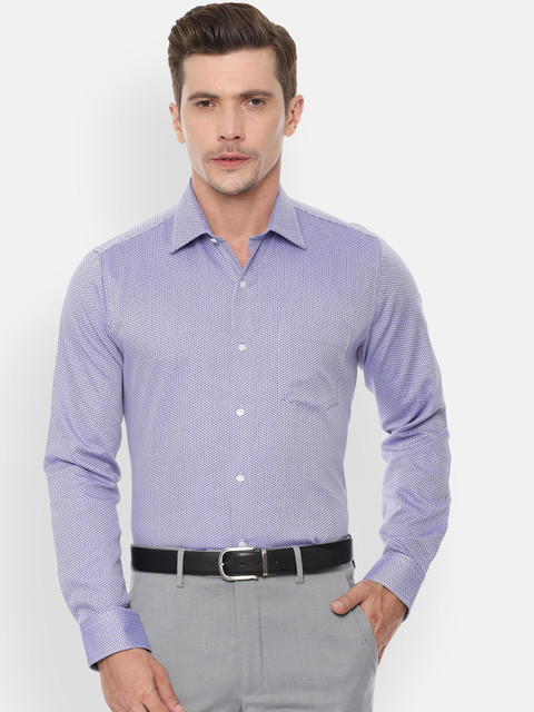 

Van Heusen Men Blue Slim Fit Printed Formal Shirt