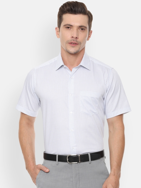 

Van Heusen Men Blue Regular Fit Checked Formal Shirt