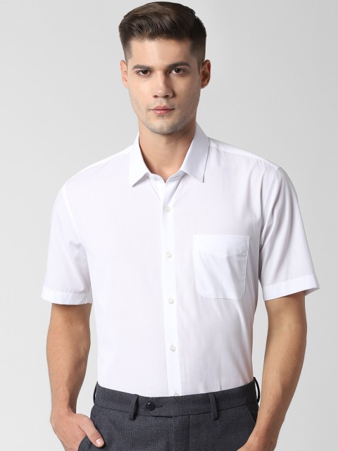 

Peter England Men White Solid Regular Fit Formal Shirt