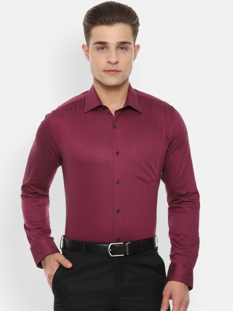 

Van Heusen Men Maroon Slim Fit Solid Formal Shirt
