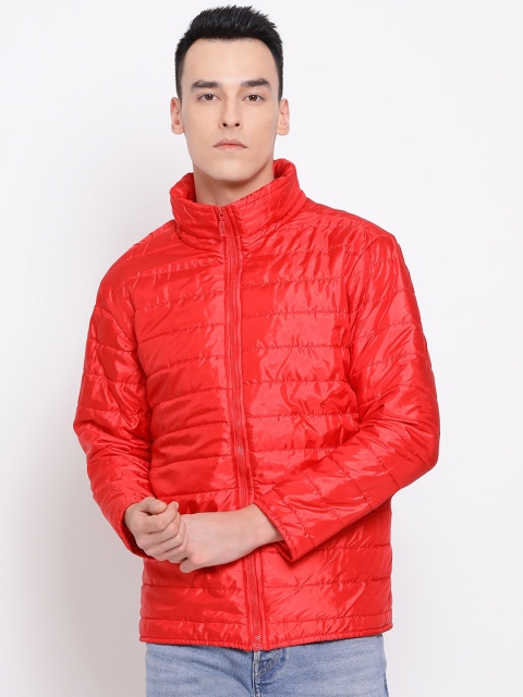 Oxolloxo Men Red Solid Padded Jacket