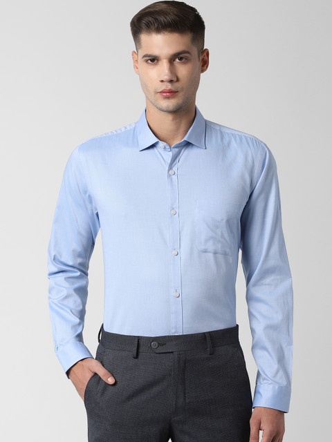 

Peter England Men Blue Solid Regular Fit Formal Shirt