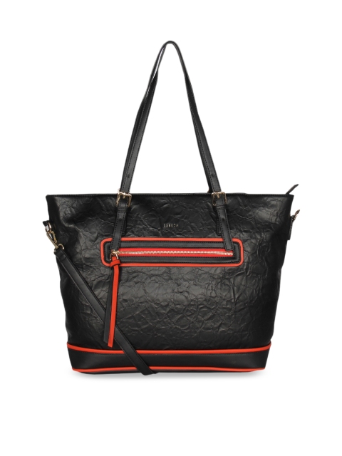 

ESBEDA Black & Red Solid Shoulder Bag