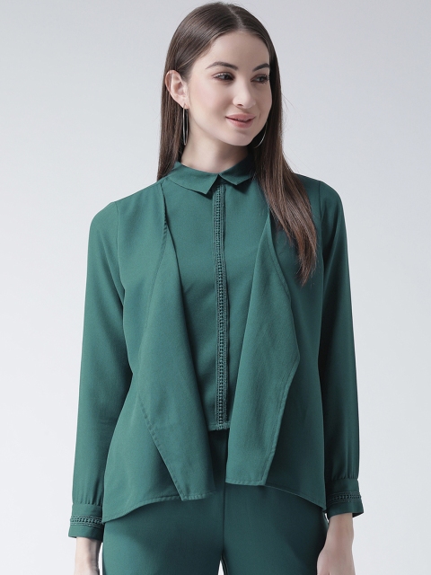

Texco Women Green Solid Shirt Style Top