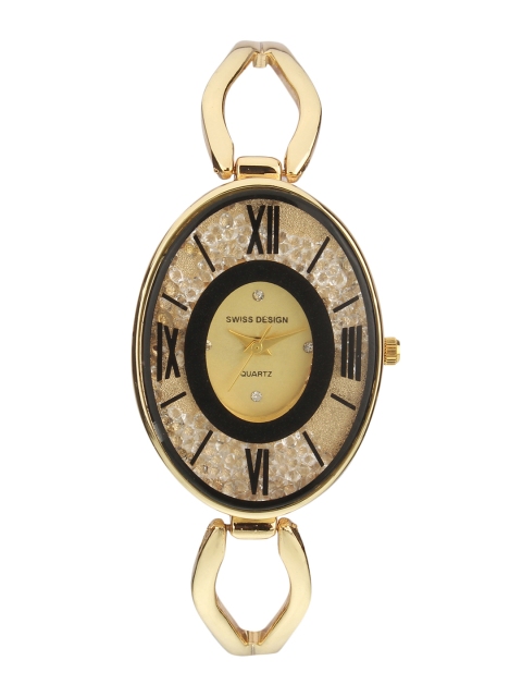 

Swiss Design Women Gold-Toned & Black Analogue Watch SDWatch-907-IPG
