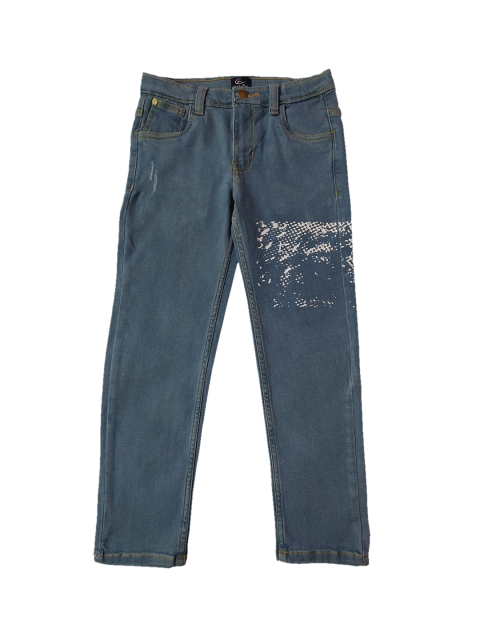 

KiddoPanti Boys Navy Blue Mid-Rise Clean Look Stretchable Jeans