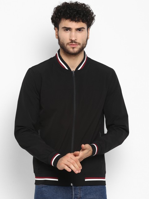 

Red Tape Men Black Solid Bomber Jacket