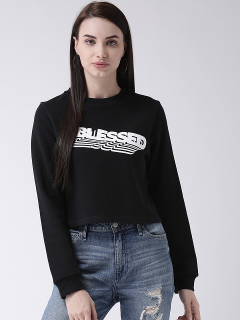 

Leo Sansini Women Black Printed Pullover Sweatshirt