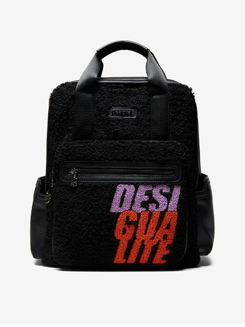 

Desigual Women Black & Red Graphic Backpack