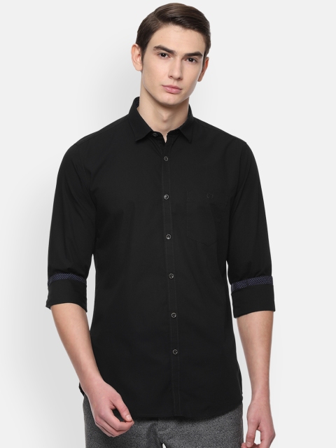 

Van Heusen Sport Men Black Slim Fit Solid Casual Shirt