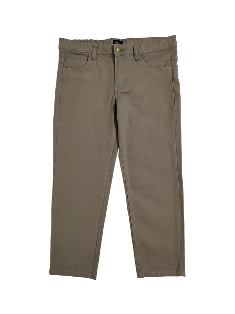 

KiddoPanti Boys Taupe Mid-Rise Clean Look Stretchable Jeans