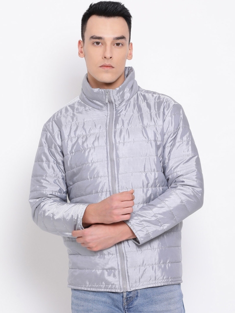 

Oxolloxo Men Grey Solid Padded Jacket