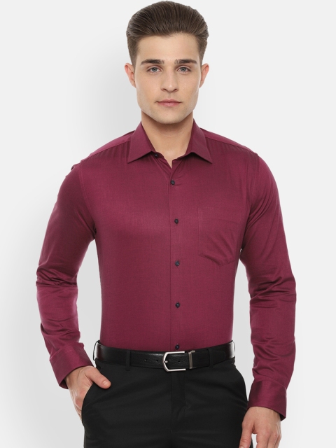 

Van Heusen Men Maroon Slim Fit Solid Formal Shirt