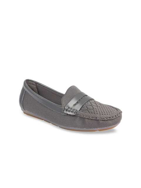 

Flat n Heels Women Grey Loafers