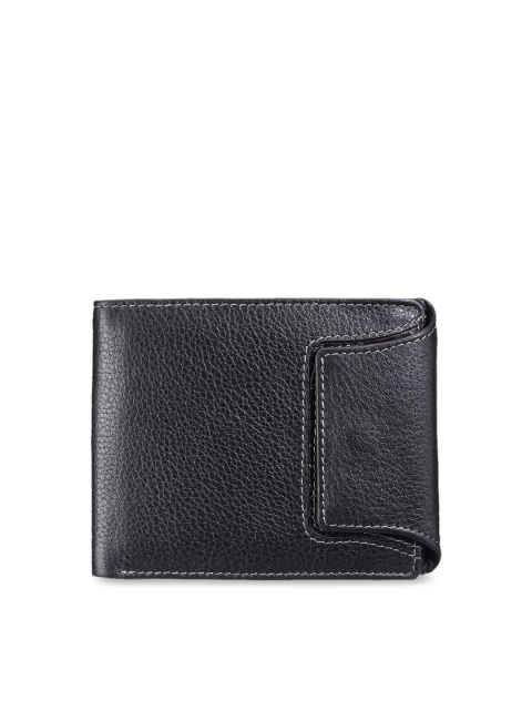 

Teakwood Leathers Men Black Solid Leather Two Fold Wallet