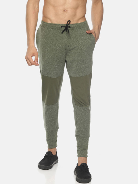 

Soul Space Men Olive Green Solid Slim-Fit Yoga Joggers