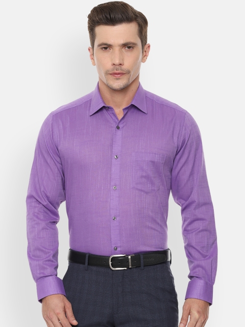 

Van Heusen Men Purple Regular Fit Self Design Formal Shirt