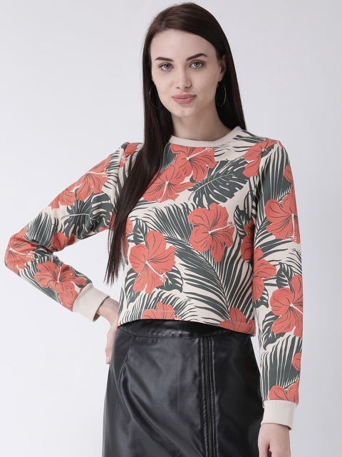 

Leo Sansini Women Beige & Green Printed Sweatshirt
