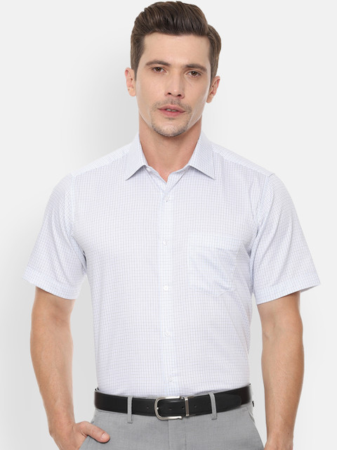 

Van Heusen Men Blue Regular Fit Checked Formal Shirt