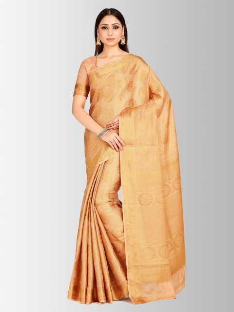 

MIMOSA Beige Art Silk Woven Design Kanjeevaram Saree