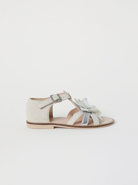 

H&M Girls Cream-Coloured Suede Sandals