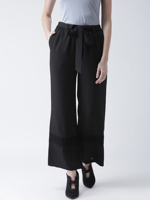 

Texco Women Black Solid Straight Palazzos