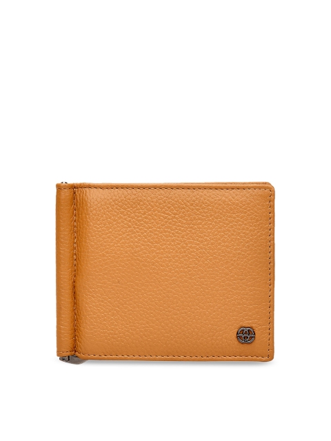 

Eske Men Brown Solid Two Fold Leather Wallet