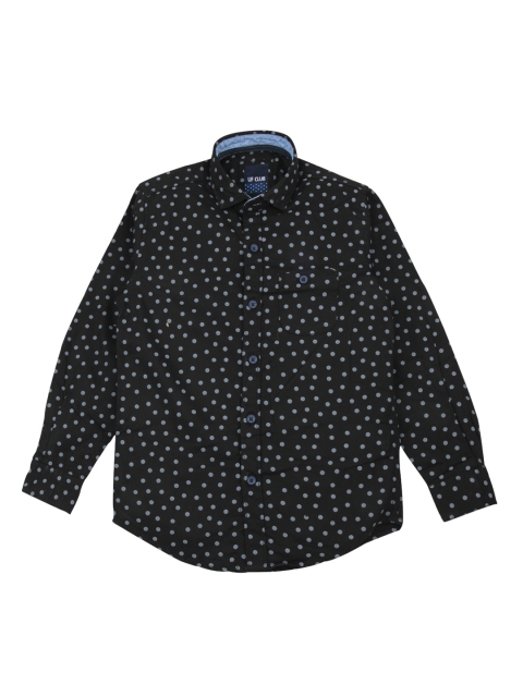 

UF CLUB Boys Black Comfort Regular Fit Printed Casual Shirt