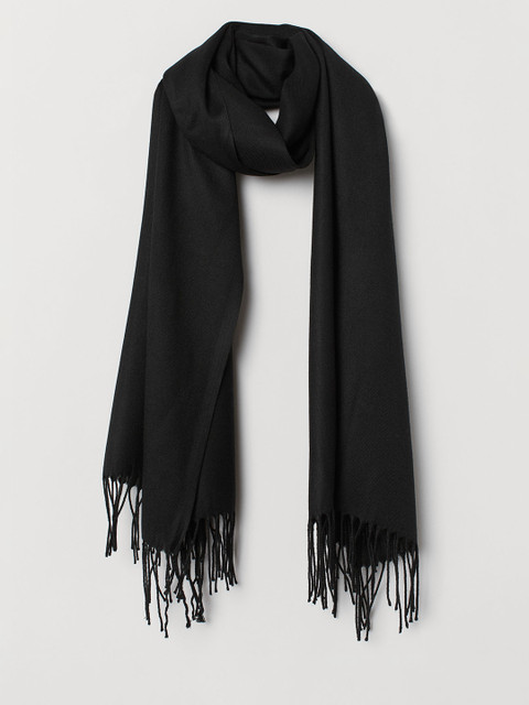 

H&M Women Black Woven Sustainable Scarf