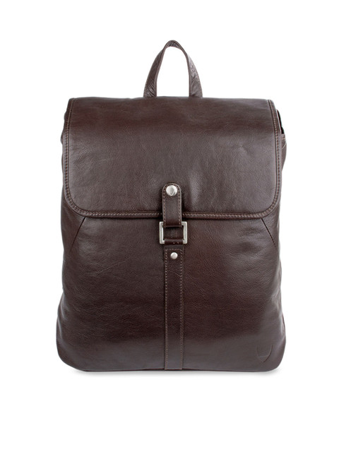 

Hidesign Men Brown Solid Leather Backpack