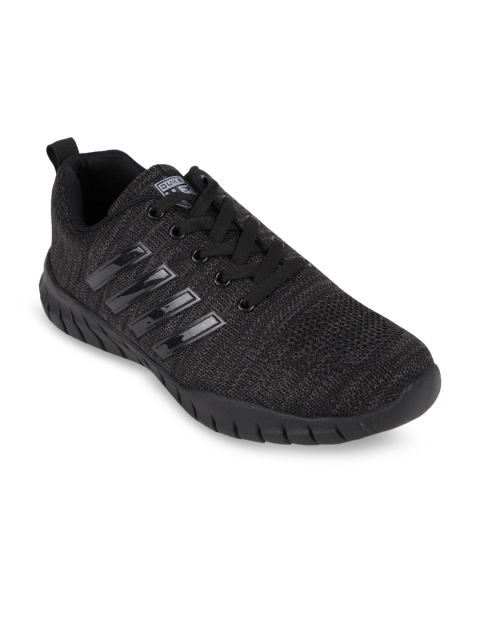 

Duke Men Black Textile Running Shoes