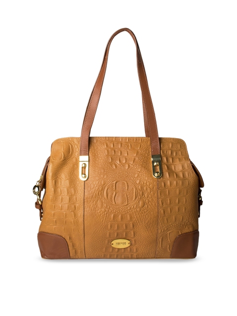 

Hidesign Tan Brown Textured Leather Shoulder Bag