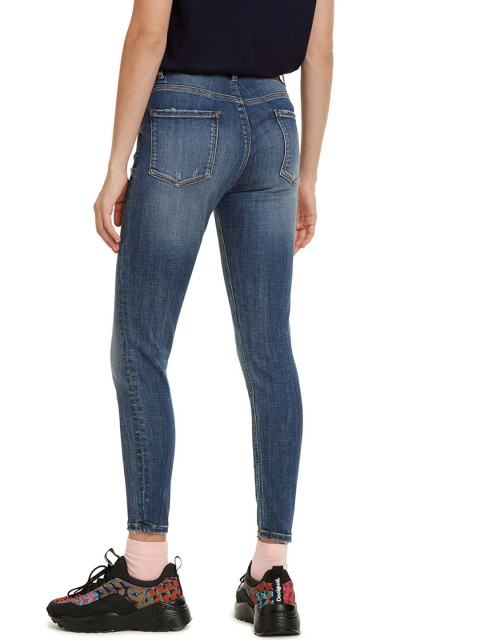 

Desigual Women Blue Skinny Fit Low-Rise Clean Look Stretchable Jeans