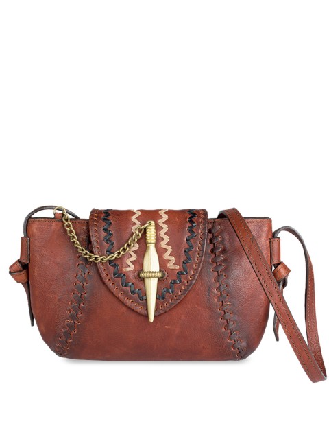 

Hidesign Brown Solid Leather Sling Bag