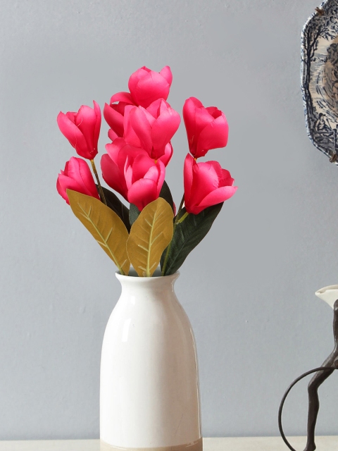 

TIED RIBBONS Pink & Green Darwin Tulips Artificial Flower Stick