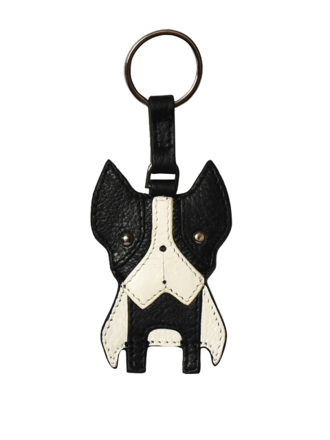 

Eske Unisex Black & Off-White Handcrafted Leather Pax Keychain
