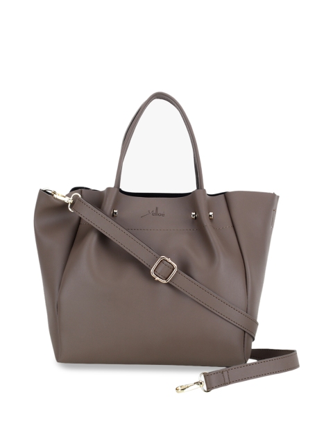 

yelloe Brown Solid Handheld Bag