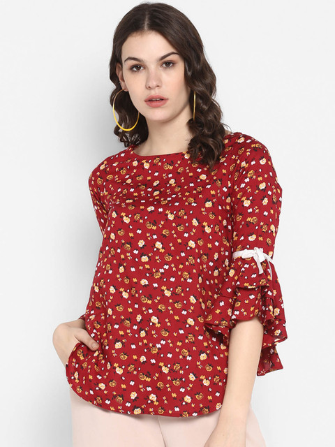 

The Vanca Women Red Printed Top