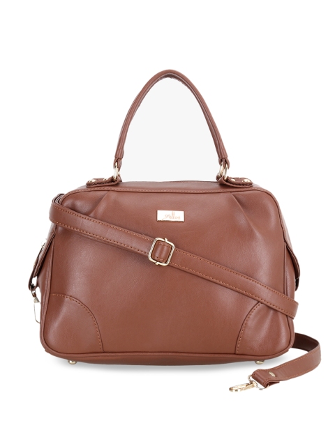 

yelloe Tan Brown Solid Handheld Bag