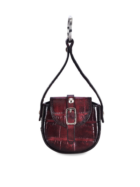 

Eske Unisex Magenta Textured Handcrafted Leather Max Keychain