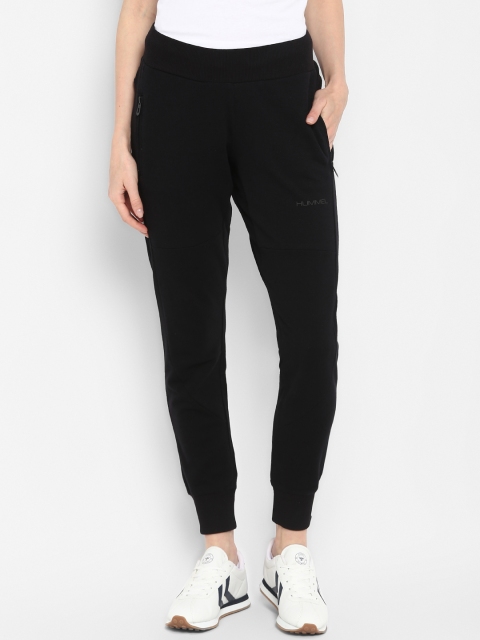 

Hummel Women Black Solid Joggers