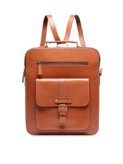 

Hidesign Men Tan Brown Solid Backpack